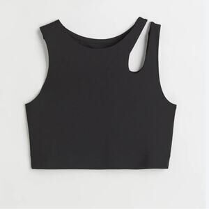 H&M Move Black Cut Out Shoulder Sports Bra